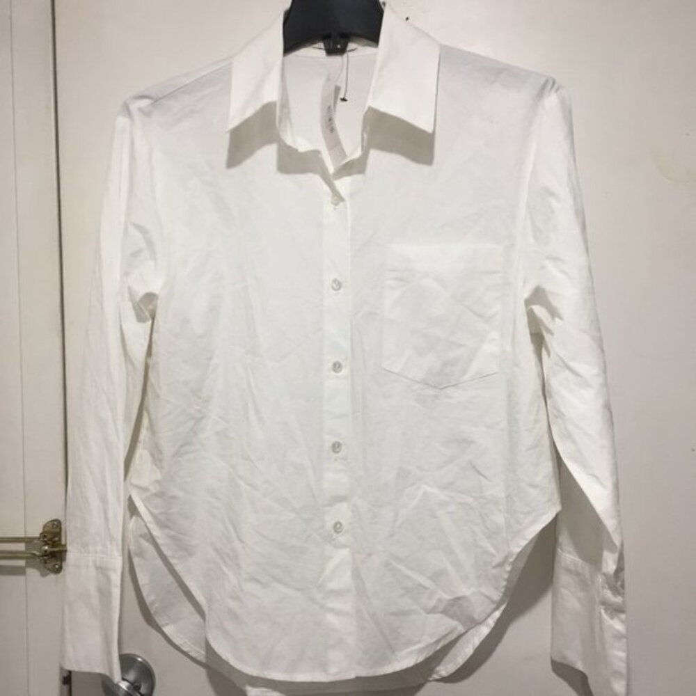 BEIGE BOTANY CLASSIC WHITE BLOUSES SIZE SM